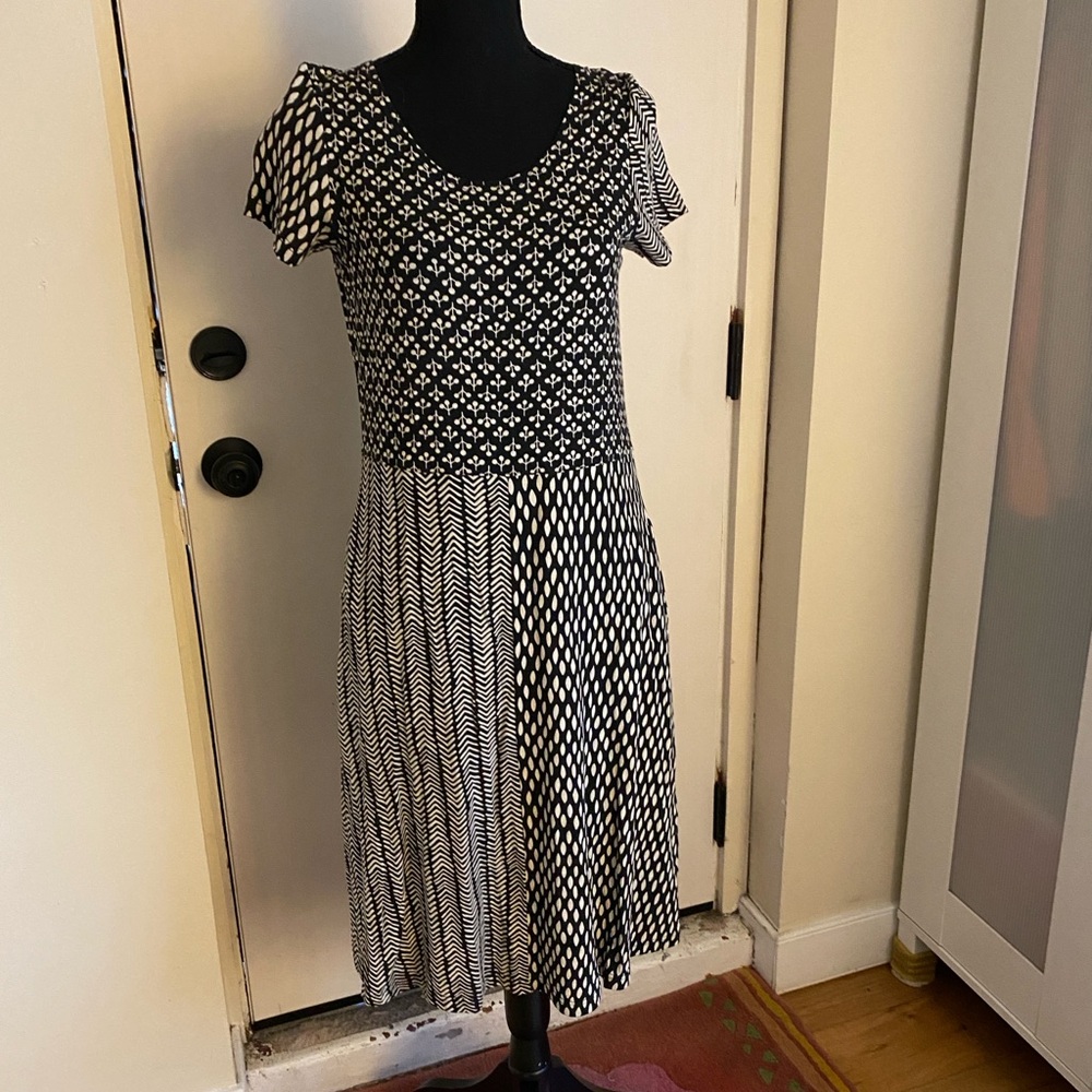 Gudrun Sjoden Black and White Patterned Dress